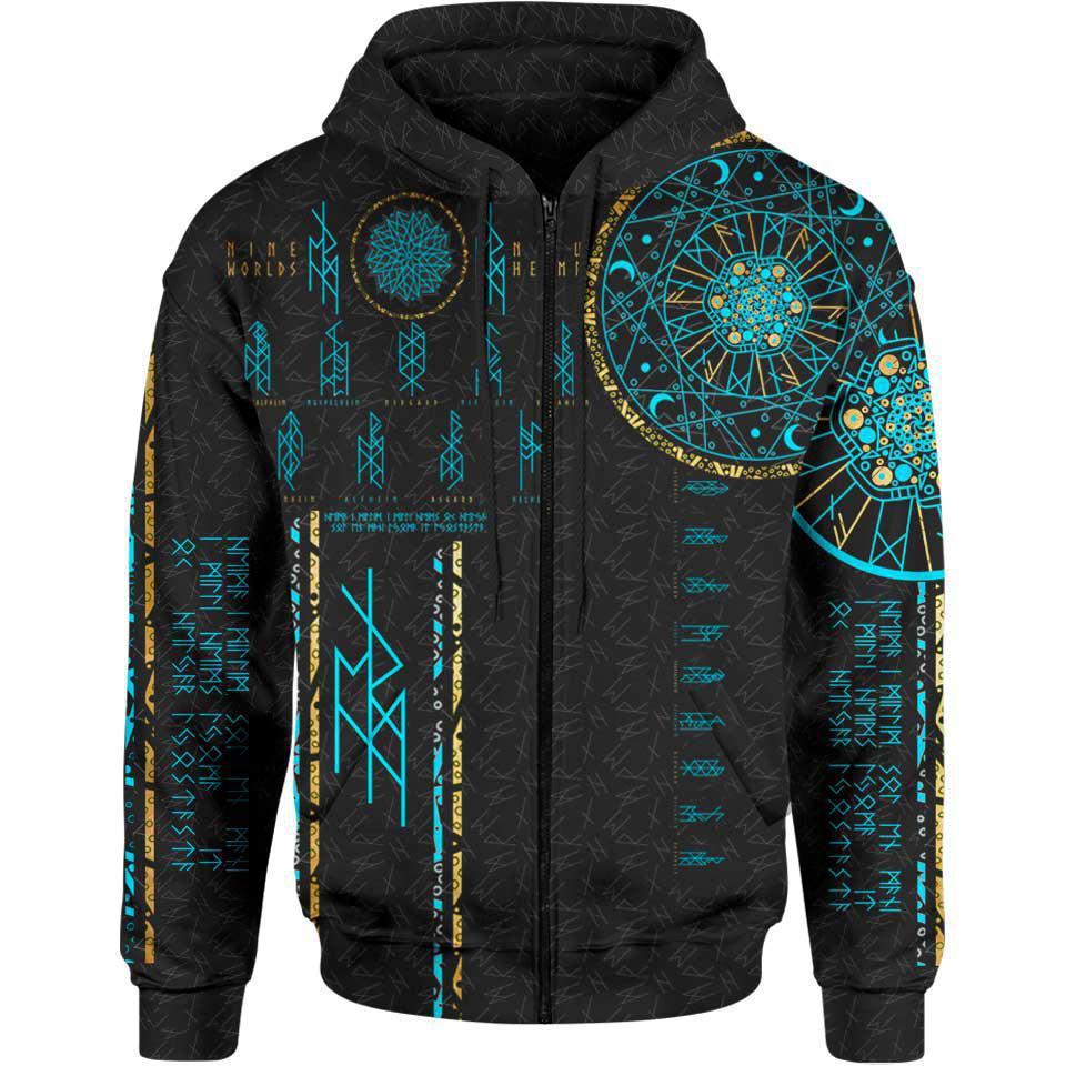 Zip-Hoodie S Nine Worlds Zip Hoodie - Night Edition 7WORLD_ZIP-HOODIE-2.0_SM