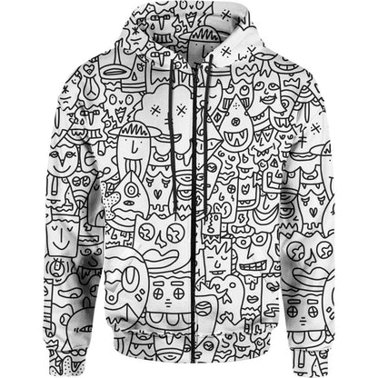 Zip-Hoodie S / Plain Pretty Done's Doodle Zip Hoodie DONE-DOODLE_ZIP-HOODIE-2.0_SM